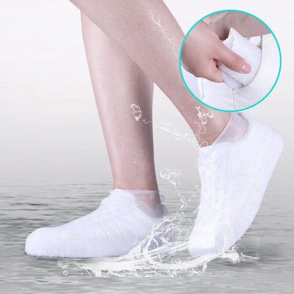 Reusable Waterproof Non-Slip Shoe Covers - Elastic Rubber Rain Boot Protectors