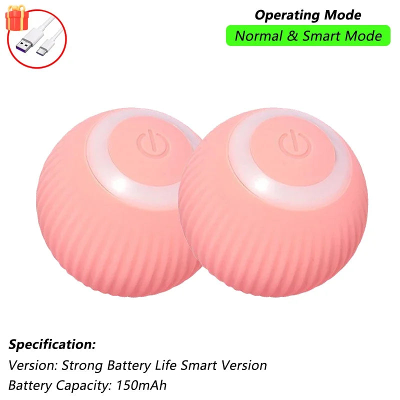 Rechargeable Interactive Cat Ball Toy – Smart Rolling Mouse with Tail