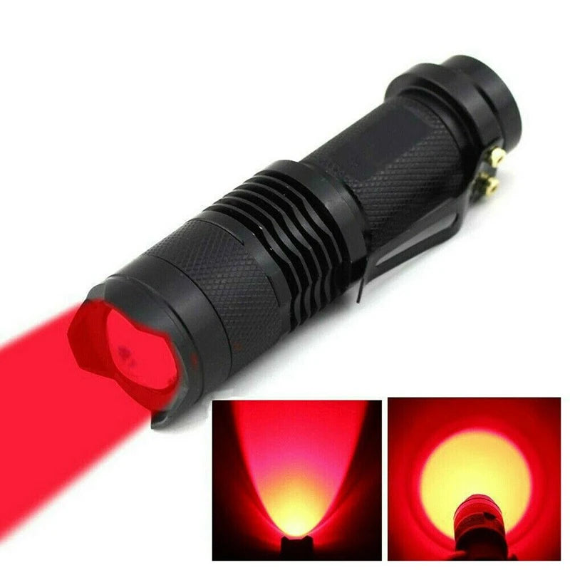 Red Beam 670 Tactical LED Flashlight – EDC Torch for Hunting & Eye Health