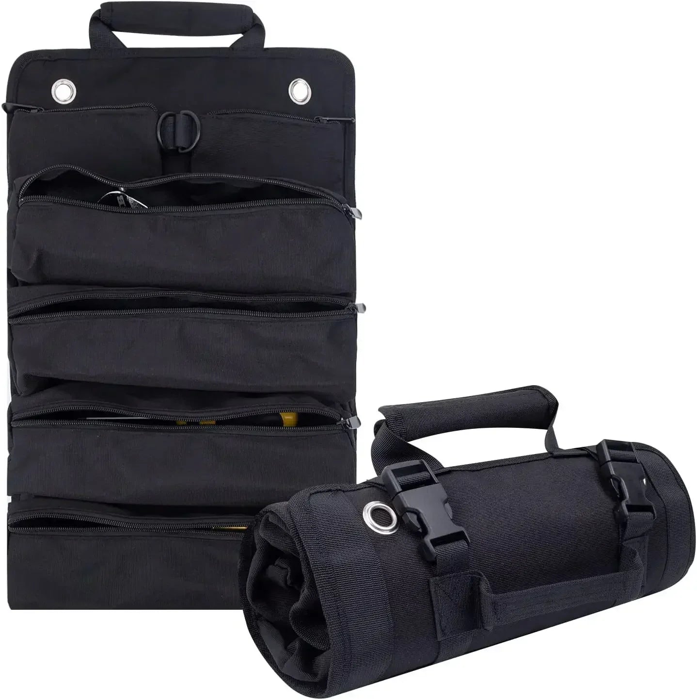 Professional Multi-Purpose Tool Bag with Roll-Up Design – Durable Multi-Pocket Organizer for Hardware and Small Tools