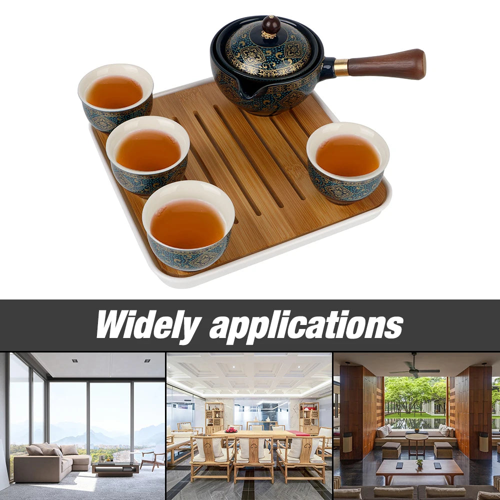 "Flowers Exquisite Shape Porcelain Tea Maker with 360° Rotation for Gongfu and Puer Tea"