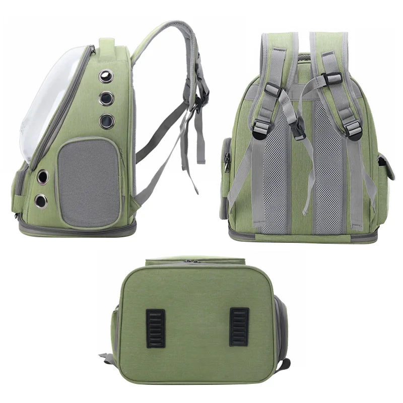Transparent Pet Cat Carrier Backpack – Breathable Outdoor Travel Bag for Cats & Small Dogs