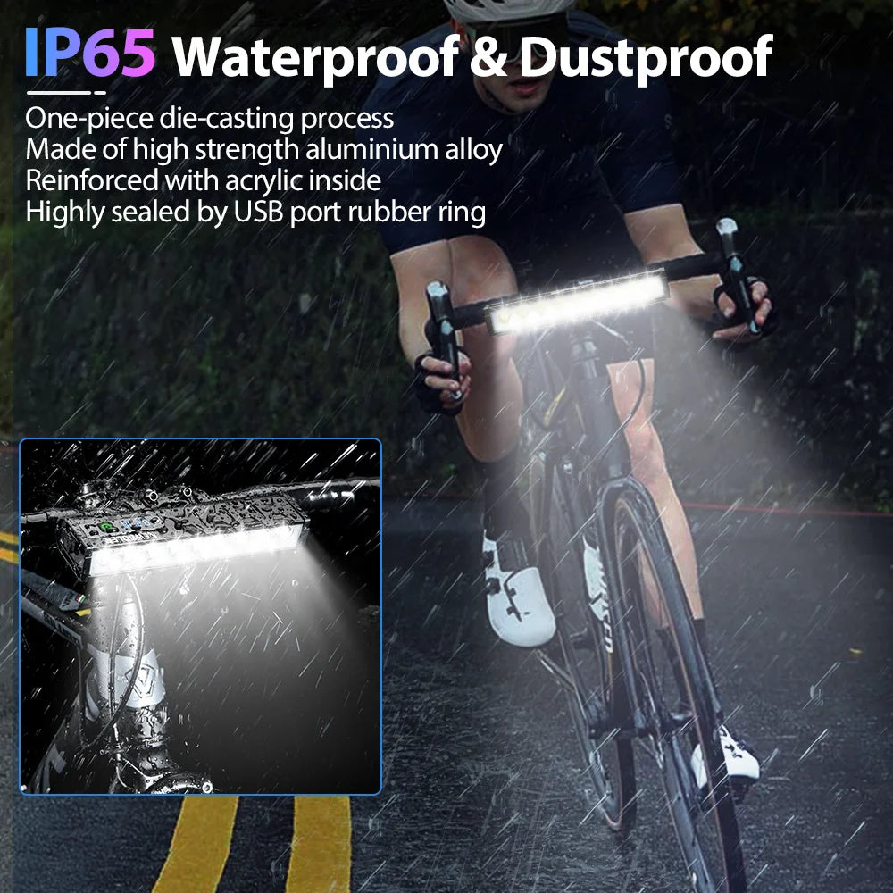 NEWBOLER LIG Series LED Bike Headlamp – 10000 Lumens Waterproof USB Rechargeable Bicycle Light