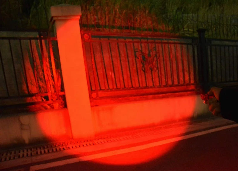 Red Beam 670 Tactical LED Flashlight – EDC Torch for Hunting & Eye Health