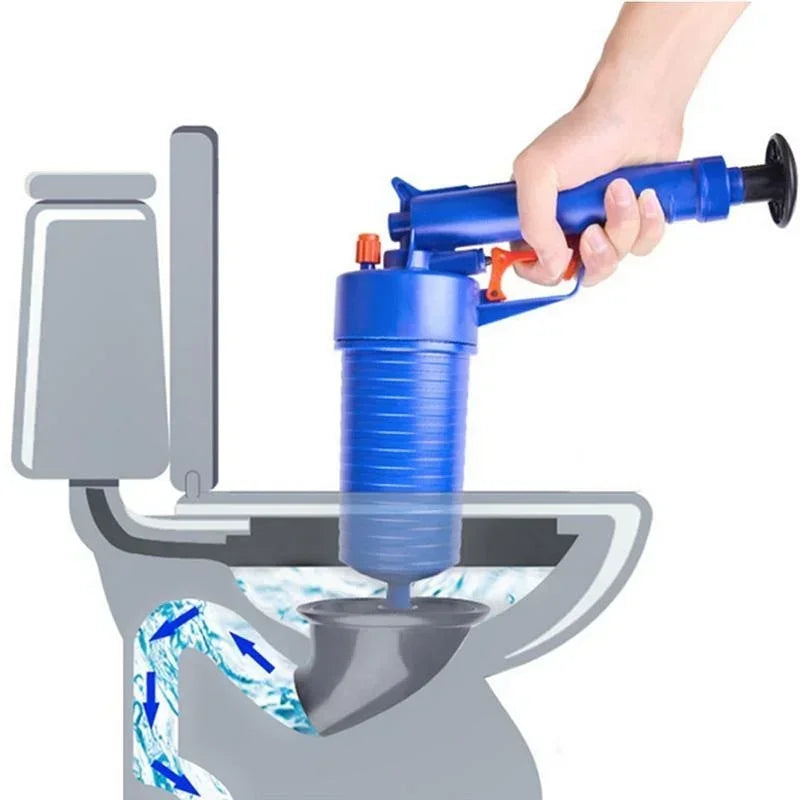 Pump Action Power Pressure Cleaner – Toilet, Sink, and Drain Plunger Dredge Tool