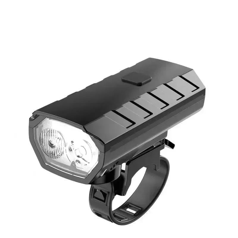 BUCKLOS Solar Bike Headlamp 250LM with Horn & USB Charging