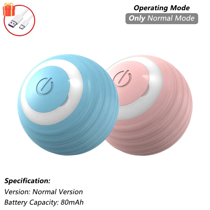 Rechargeable Interactive Cat Ball Toy – Smart Rolling Mouse with Tail