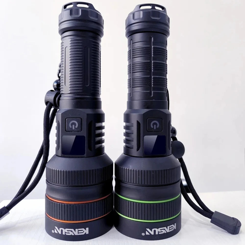 High Power LED Tactical Flashlight Lantern – USB Rechargeable with Super Long Range