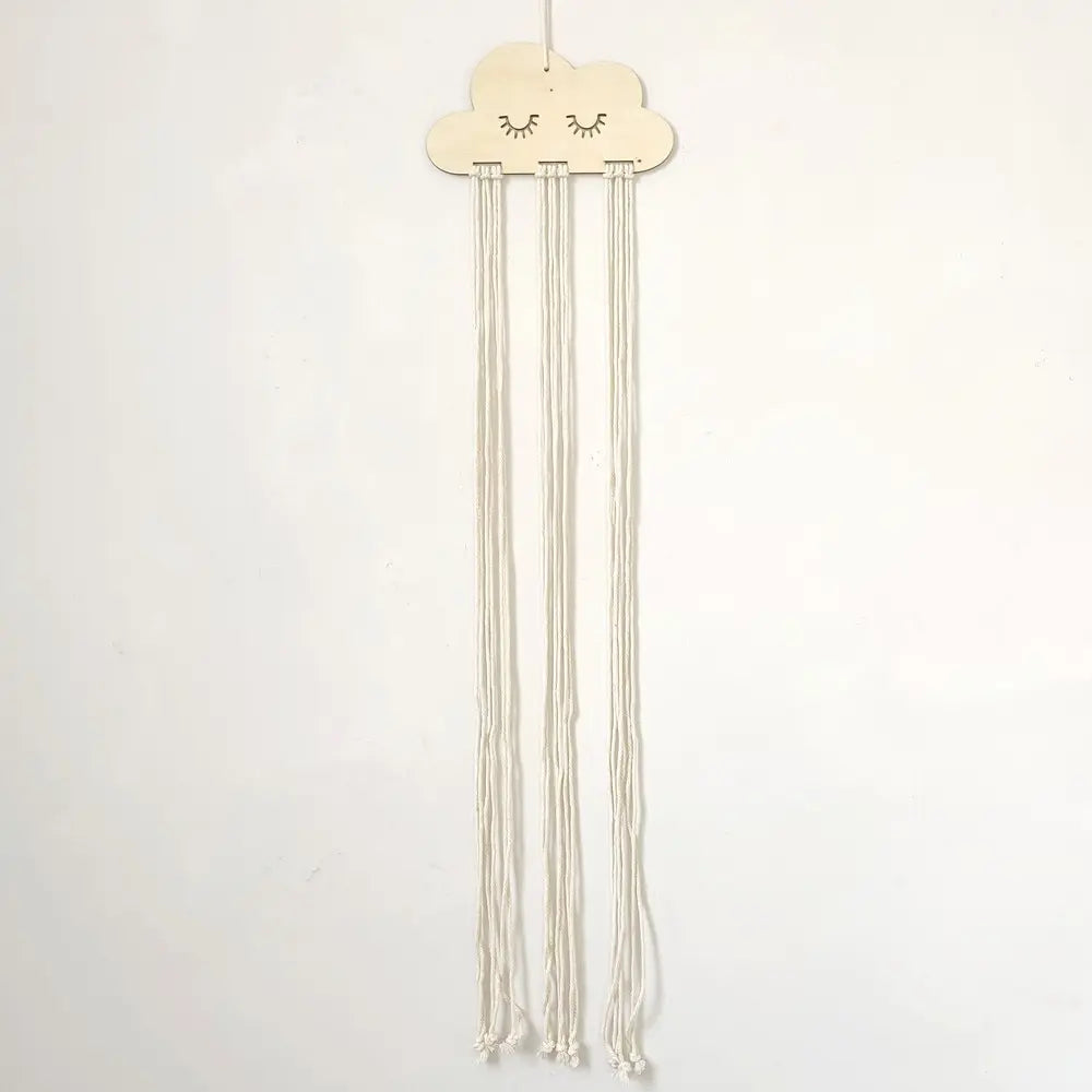 Solid Wood Cloud Jewelry and Hairpin Storage Organizer