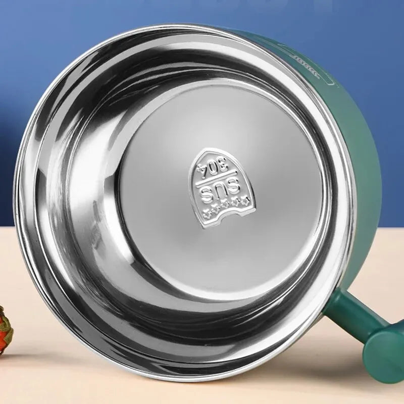 NoodleMate: Stainless Steel Instant Noodle Bowl with Drainage Lid