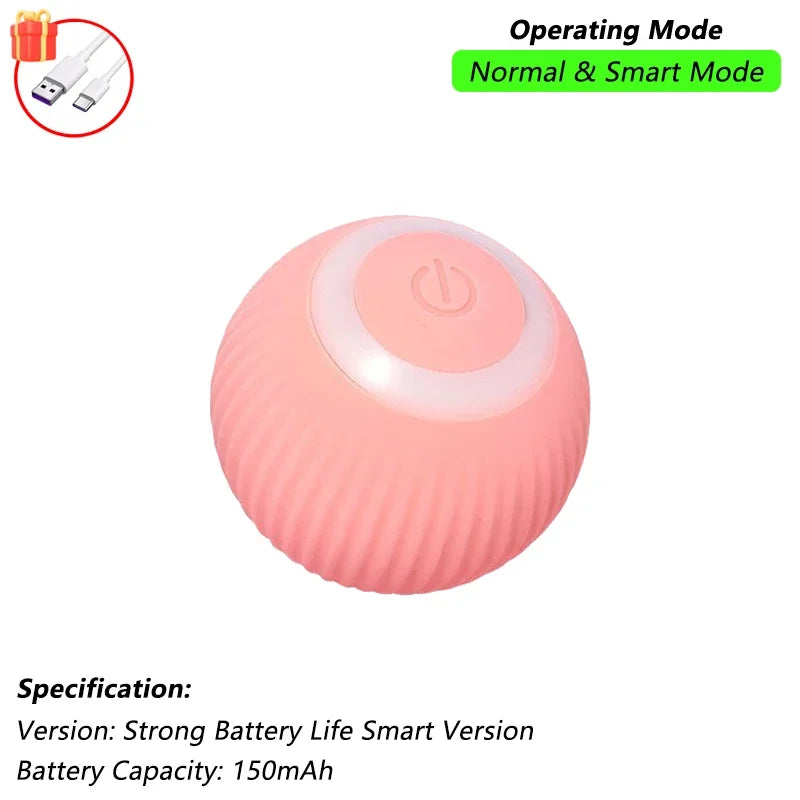 Rechargeable Interactive Cat Ball Toy – Smart Rolling Mouse with Tail