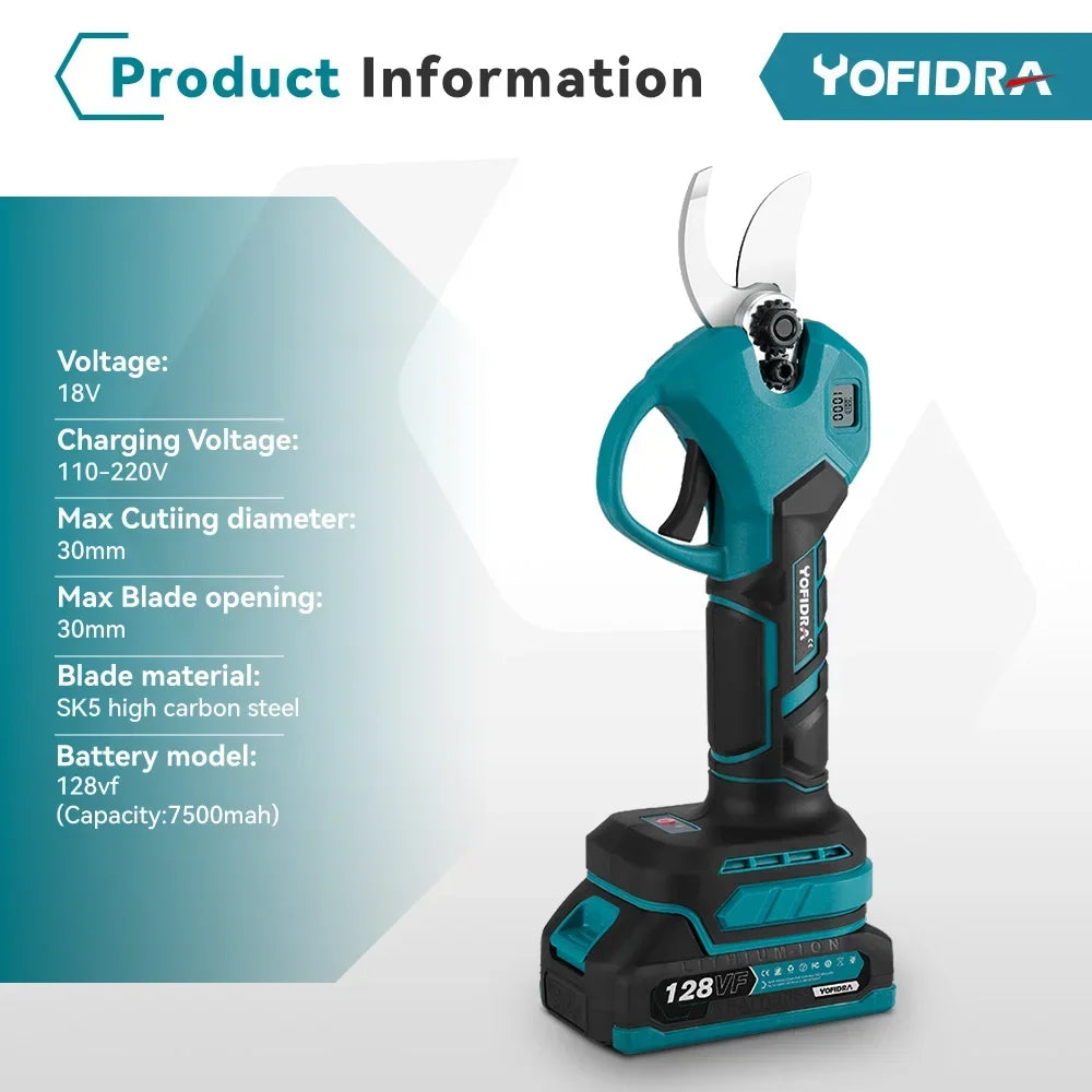 Yofidra 30mm Brushless Electric Pruner Shear