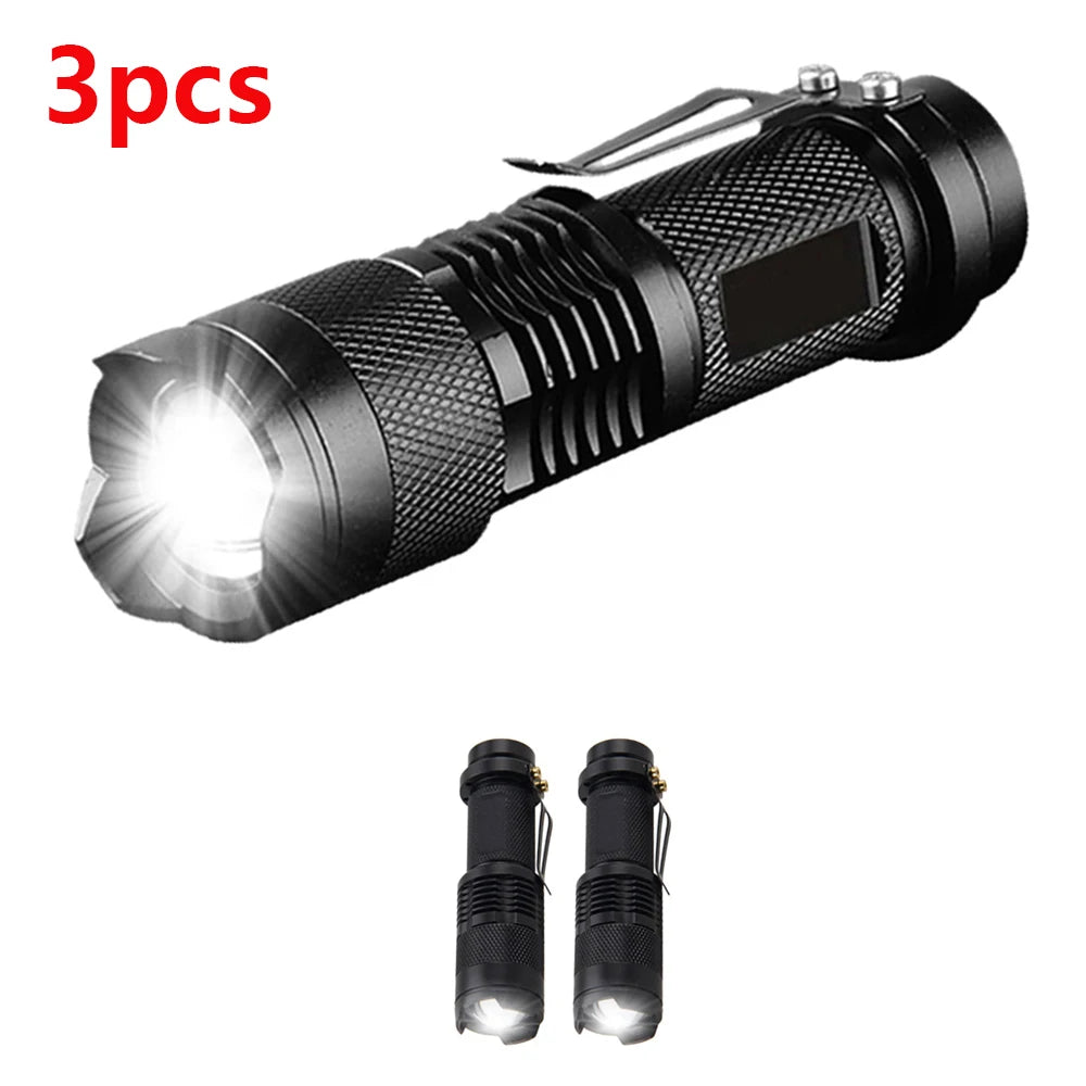 VASTFIRE Mini Q5 LED Flashlight – Adjustable Focus, Waterproof, Ultra-Bright Tactical Torch