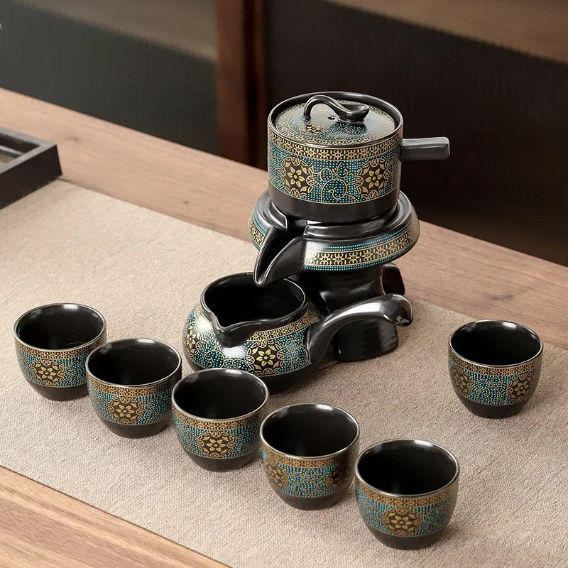"Semi-Automatic Rotating Kungfu Tea Set"