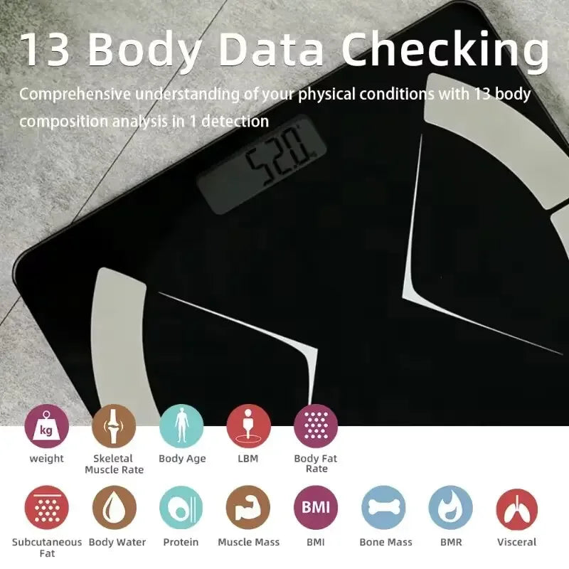 Smart Bluetooth Body Fat Scale with Charging