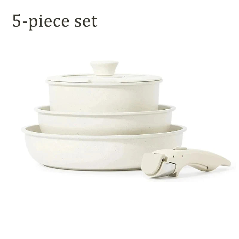 "DONNOR Nonstick Kitchen Pots and Pans Set – Removable Handle Cookware, Oven Safe"