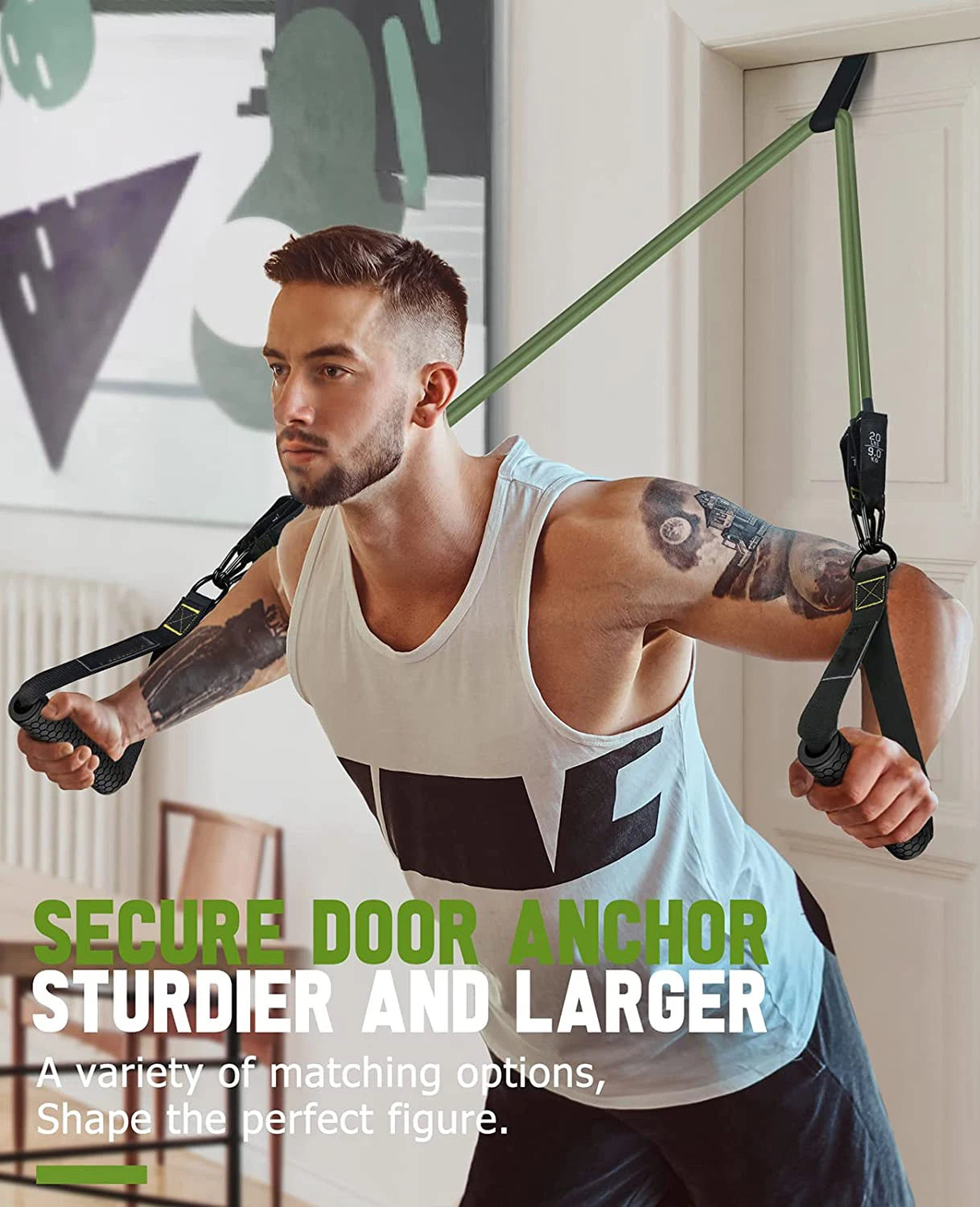 "Complete 5-Tube Resistance Band Set with Door Anchor, Handles, Ankle Straps & Fitness Stick – All-in-One Workout Solution"