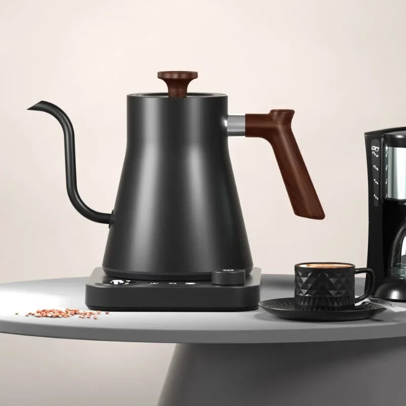 Electric Gooseneck Kettle 900ML with Smart Temperature Control & Rapid Heating