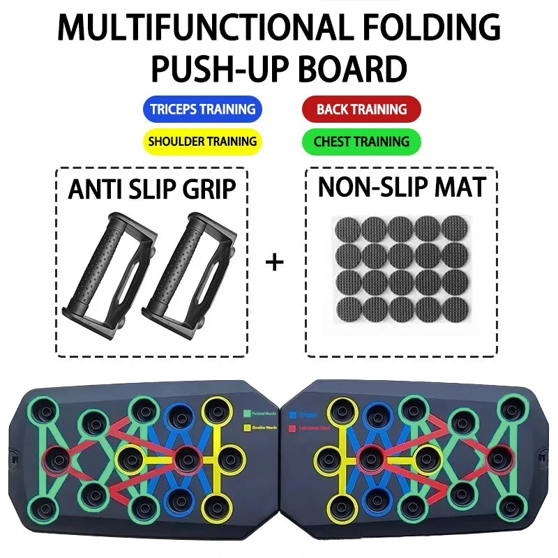 Portable Multifunctional Push-up Board Set – Foldable Fitness Equipment for Full-Body Training