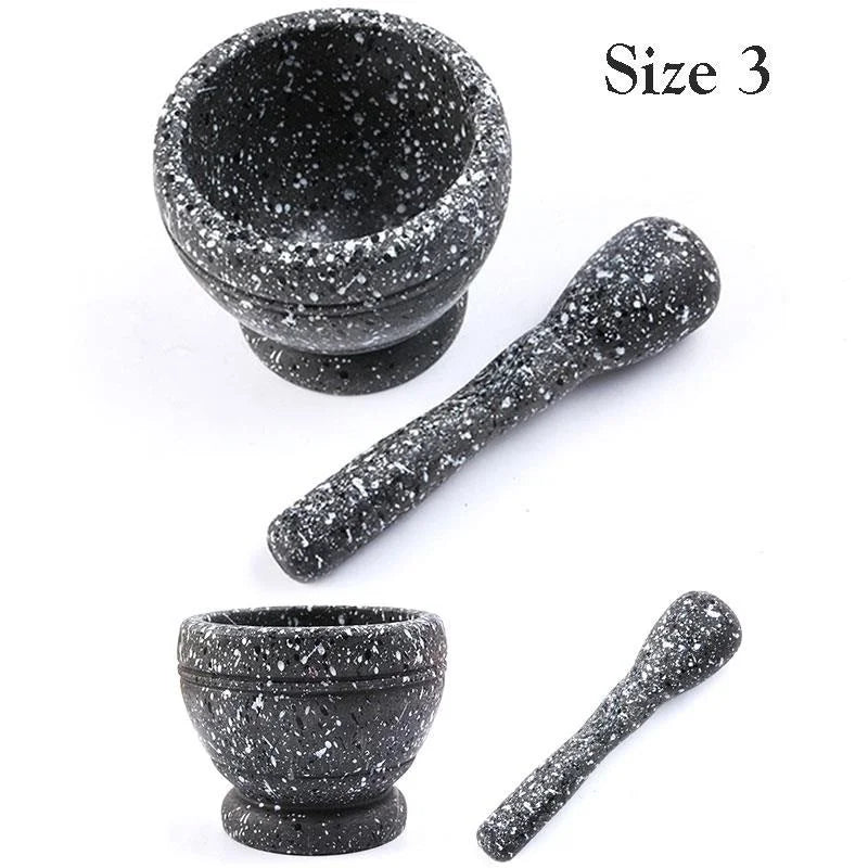 "Resin Mortar and Pestle Set for Garlic, Herbs, Spices - Grinding and Mixing Bowl"