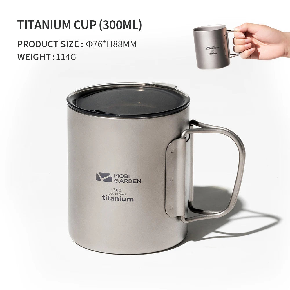 MOBI GARDEN 300ml Titanium Camping Cup