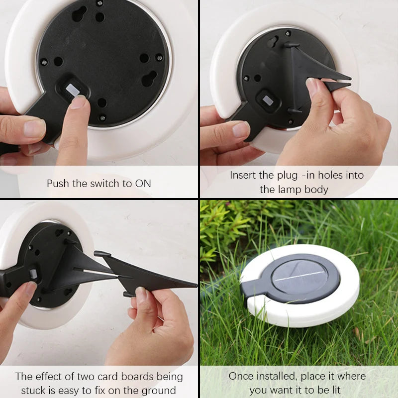 Warm White Solar LED Waterproof Outdoor Lights for Garden & Pathway Walls