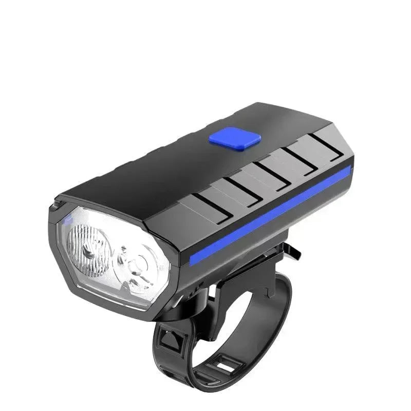 BUCKLOS Solar Bike Headlamp 250LM with Horn & USB Charging