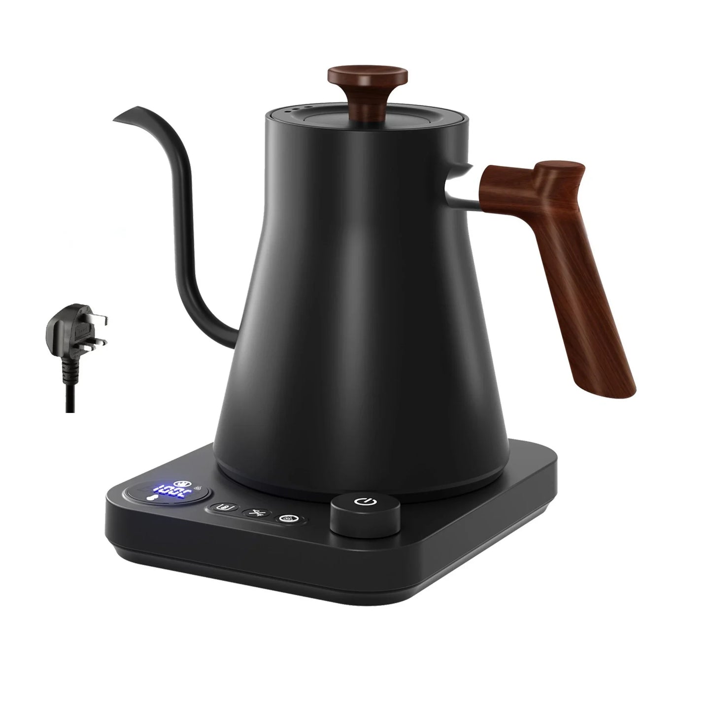 Electric Gooseneck Kettle 900ML with Smart Temperature Control & Rapid Heating