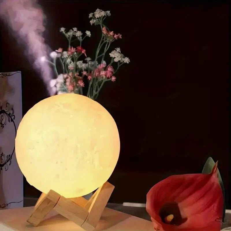 DIY Planet Lamp – 8 cm Moon and Galaxy Night Light with Stand