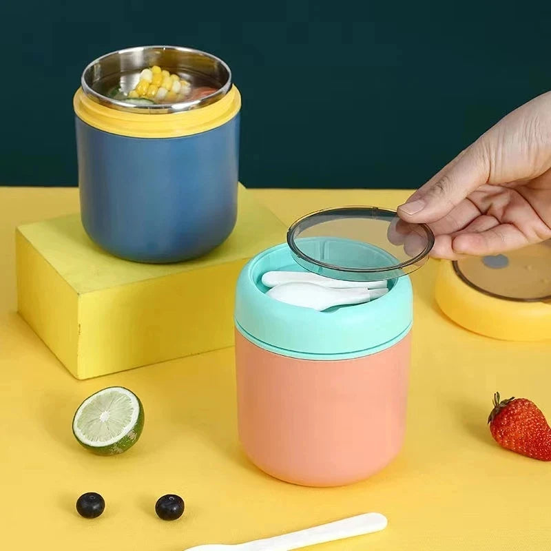 ThermoMeal: Insulated Food Jar & Soup Cup with Stainless Steel Thermos
