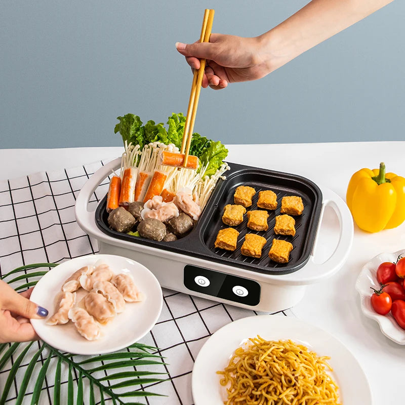 Non-Stick Shabu Pot and Griddle Multi-Cooker