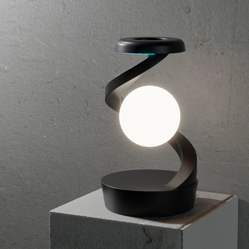LeviLight Pro: Floating Table Lamp with Wireless Charger and RGB Mood Lighting