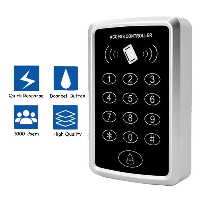 "RFID Door Access Control System with Keypad and 1000-User Support"