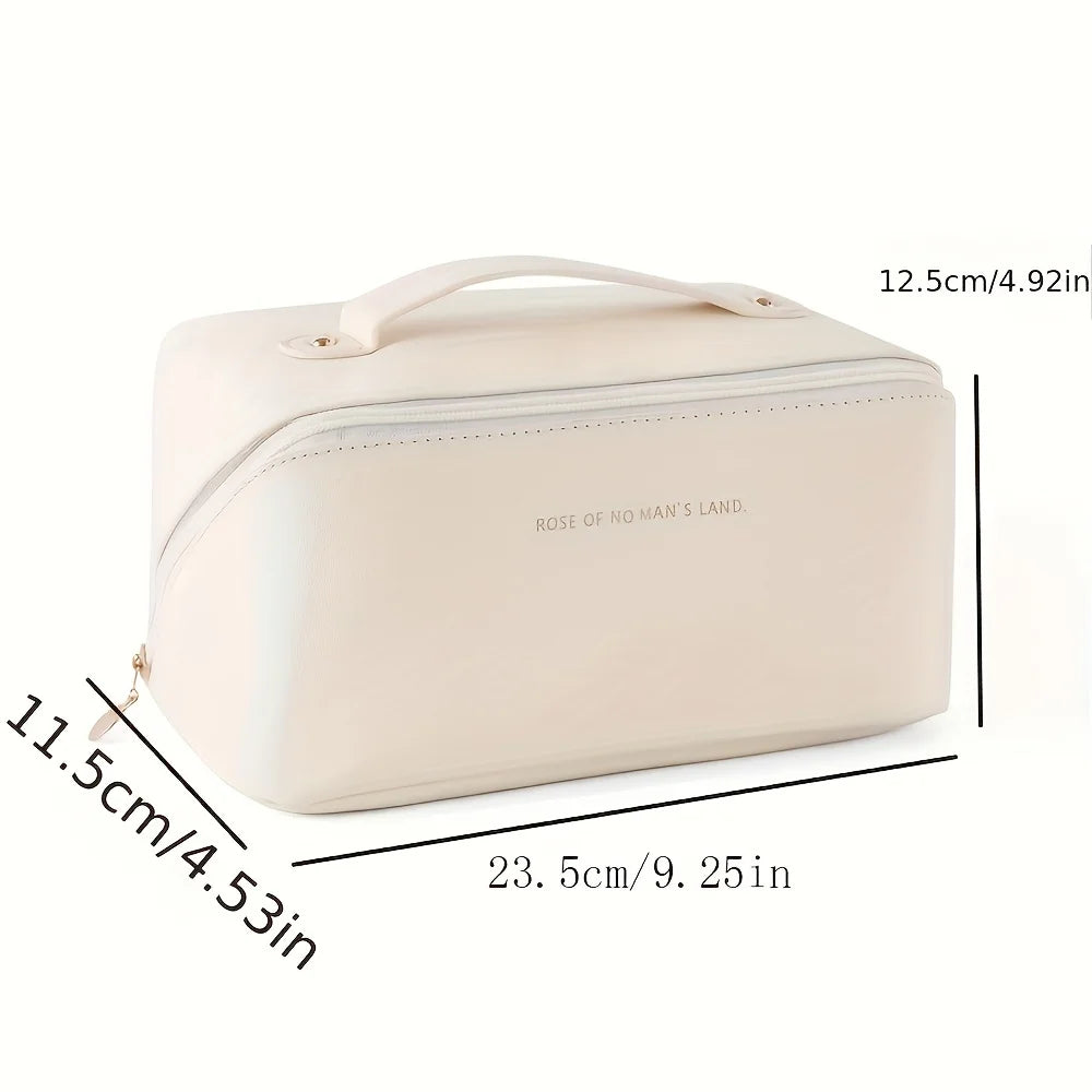 Luxury Makeup Organizer & Toiletry Kit Bag – Travel Cosmetic Storage Pouch with Zipper
