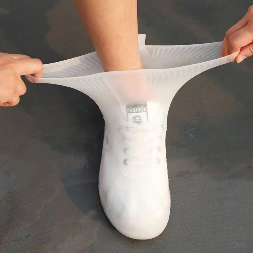 Reusable Waterproof Non-Slip Shoe Covers - Elastic Rubber Rain Boot Protectors