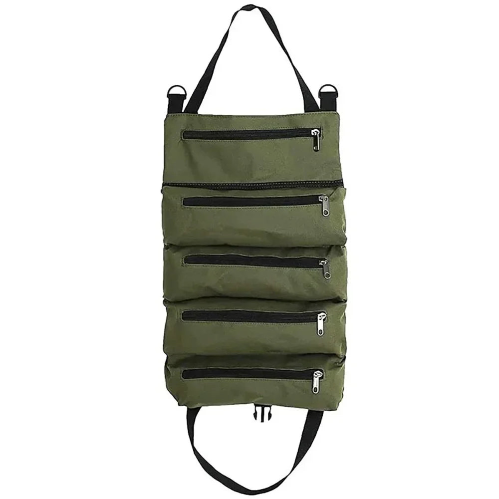 Professional Multi-Purpose Tool Bag with Roll-Up Design – Durable Multi-Pocket Organizer for Hardware and Small Tools