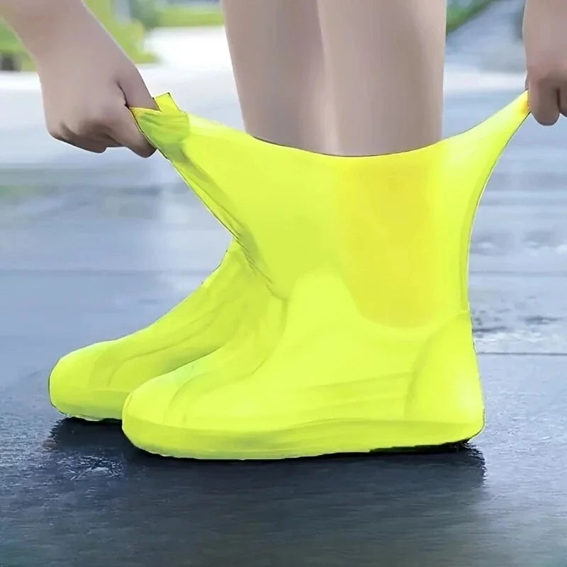 Reusable Waterproof Non-Slip Shoe Covers - Elastic Rubber Rain Boot Protectors