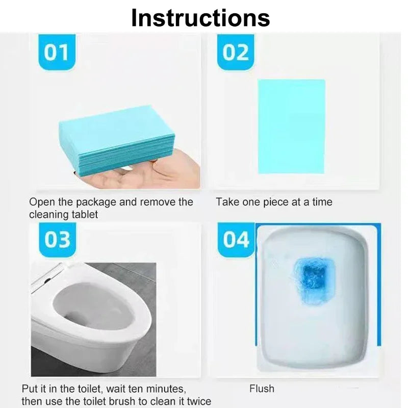 Water-Soluble Floor Cleaner Tablets – Sterilizing and Fragrant for Bathroom, Kitchen, and Toilet