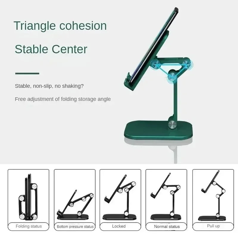 Adjustable Foldable Desk Phone and Tablet Stand – Universal Holder for iPhone, iPad, Xiaomi, and More