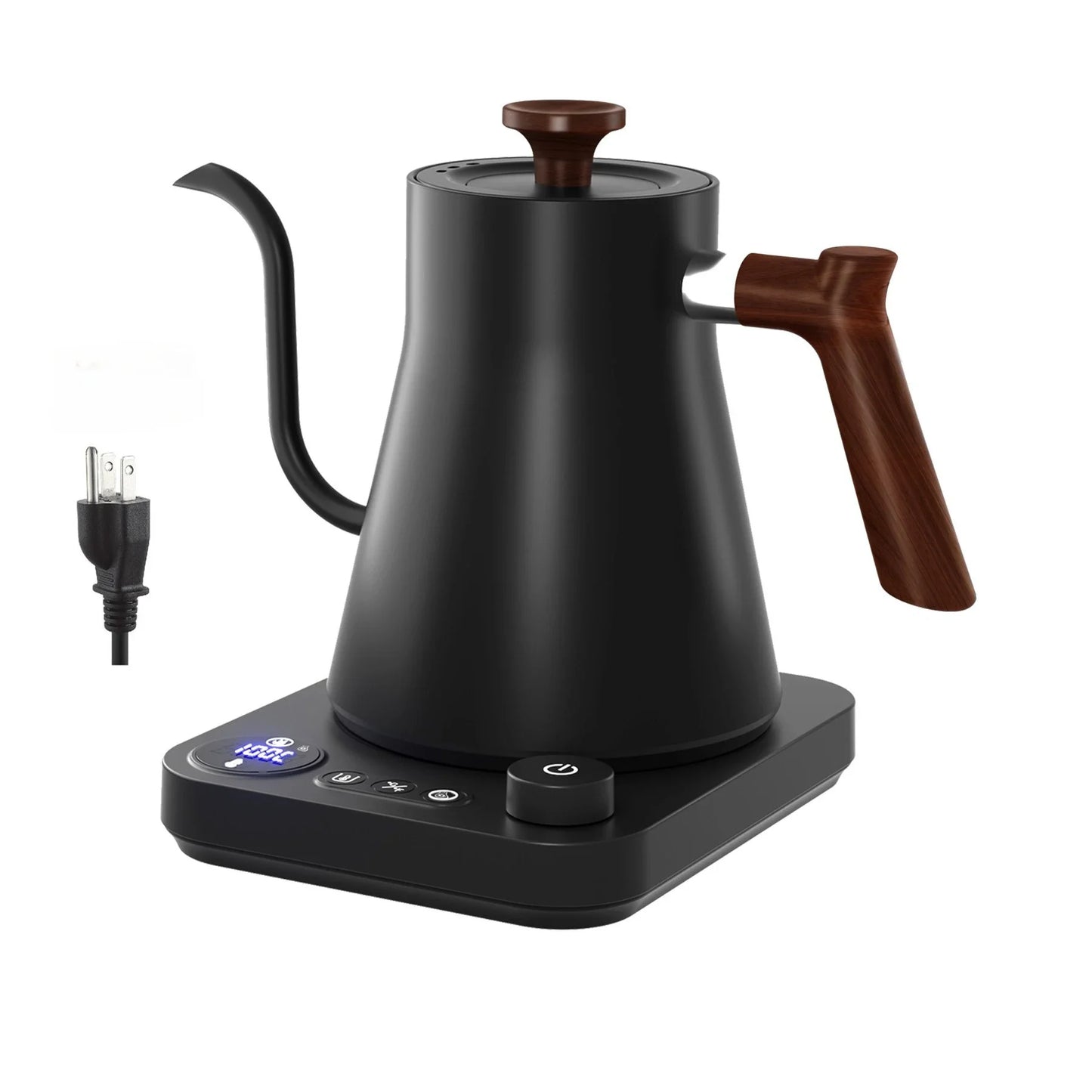 Electric Gooseneck Kettle 900ML with Smart Temperature Control & Rapid Heating