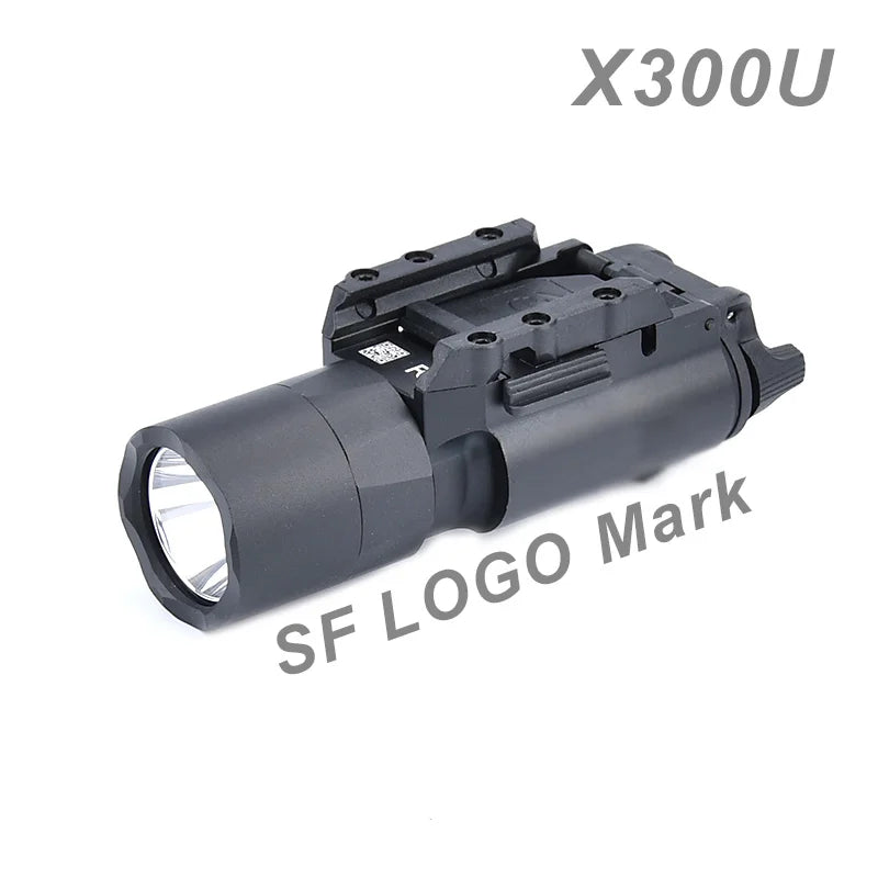WADSN Tactical LED Weapon Light – Aluminum Rail-Mounted Flashlight for 20mm Picatinny (Surefire X300/X300U Compatible)