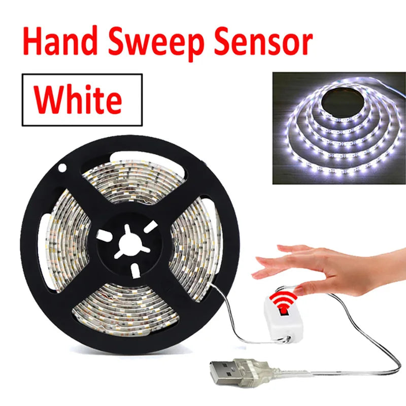 GGbingo 3M USB LED Strip Light with Hand Wave Sensor for Home Decoration