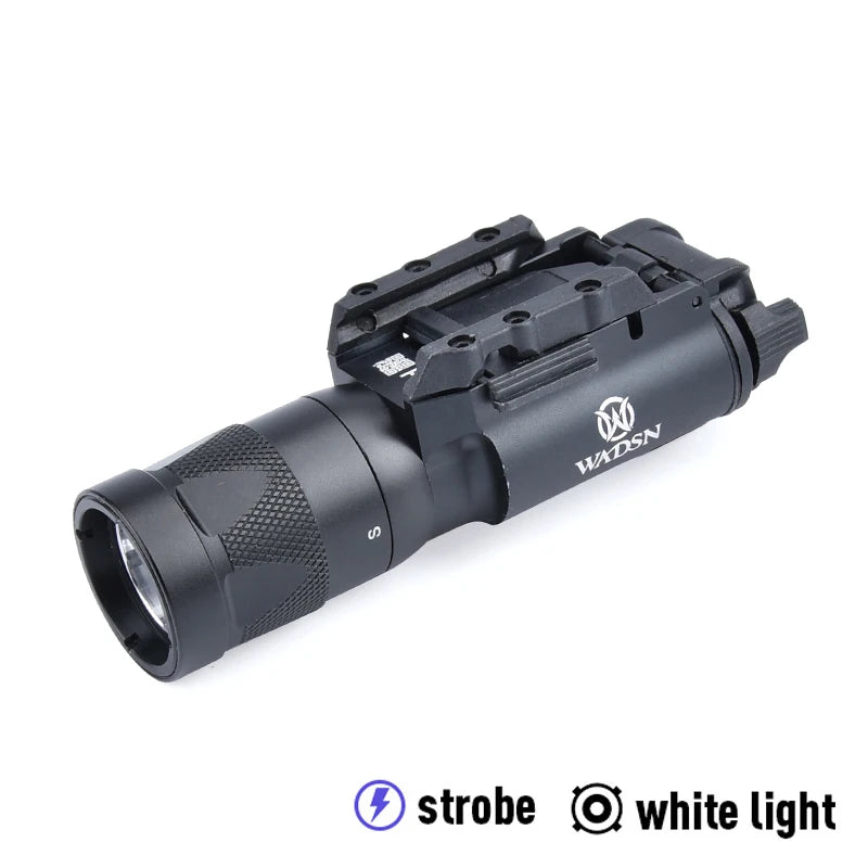 WADSN Tactical LED Weapon Light – Aluminum Rail-Mounted Flashlight for 20mm Picatinny (Surefire X300/X300U Compatible)