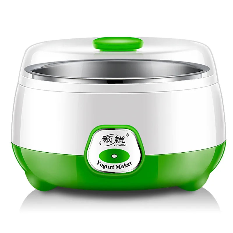 "Mini Automatic Yogurt Maker with Stainless Steel Tank – DIY Household Yogurt Machine"