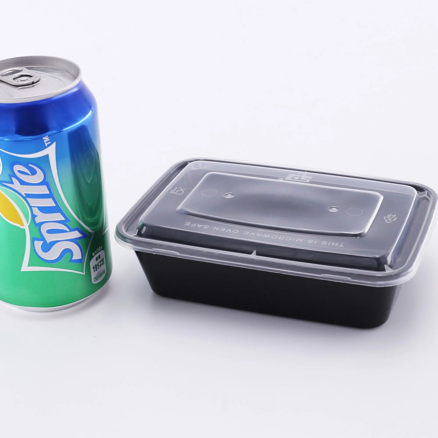 Disposable Black Plastic Food Containers with Lids – For Takeout, Salads, Sandwiches, and Storage"