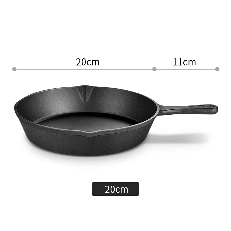 Non-Stick Cast Iron Frying Pan – Versatile Skillet for Omelettes, Pancakes & More