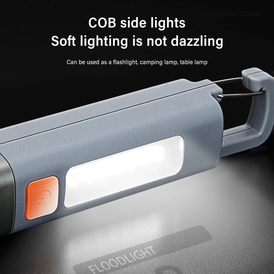 New Xiaomi Portable USB Rechargeable LED Flashlight – Zoomable Torch for Outdoor Adventures