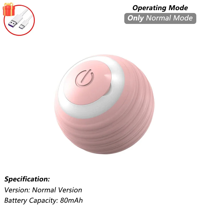 Rechargeable Interactive Cat Ball Toy – Smart Rolling Mouse with Tail
