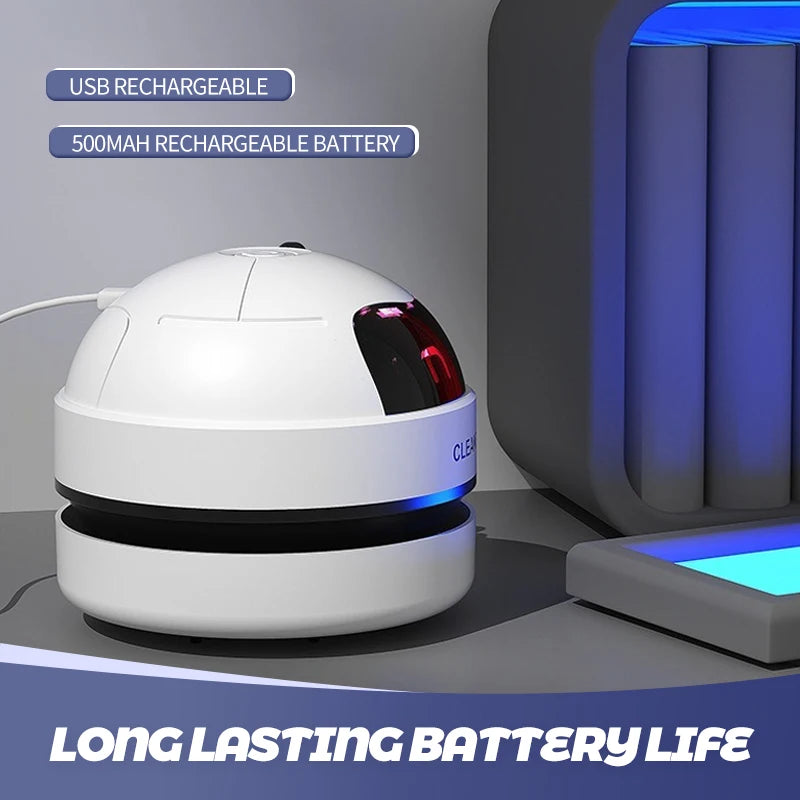 Mini Desktop Vacuum Cleaner – Rechargeable Keyboard & Dust Cleaner with Automatic Dust Extraction