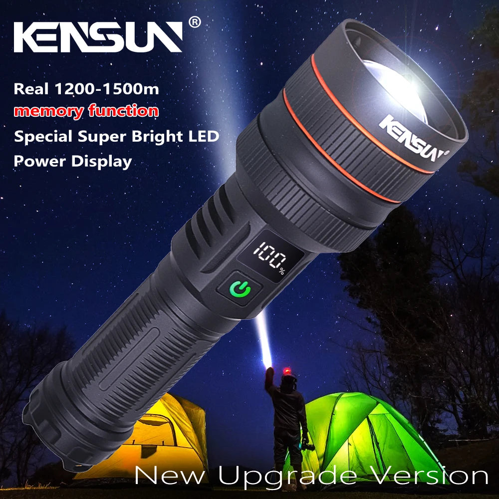 High Power LED Tactical Flashlight Lantern – USB Rechargeable with Super Long Range